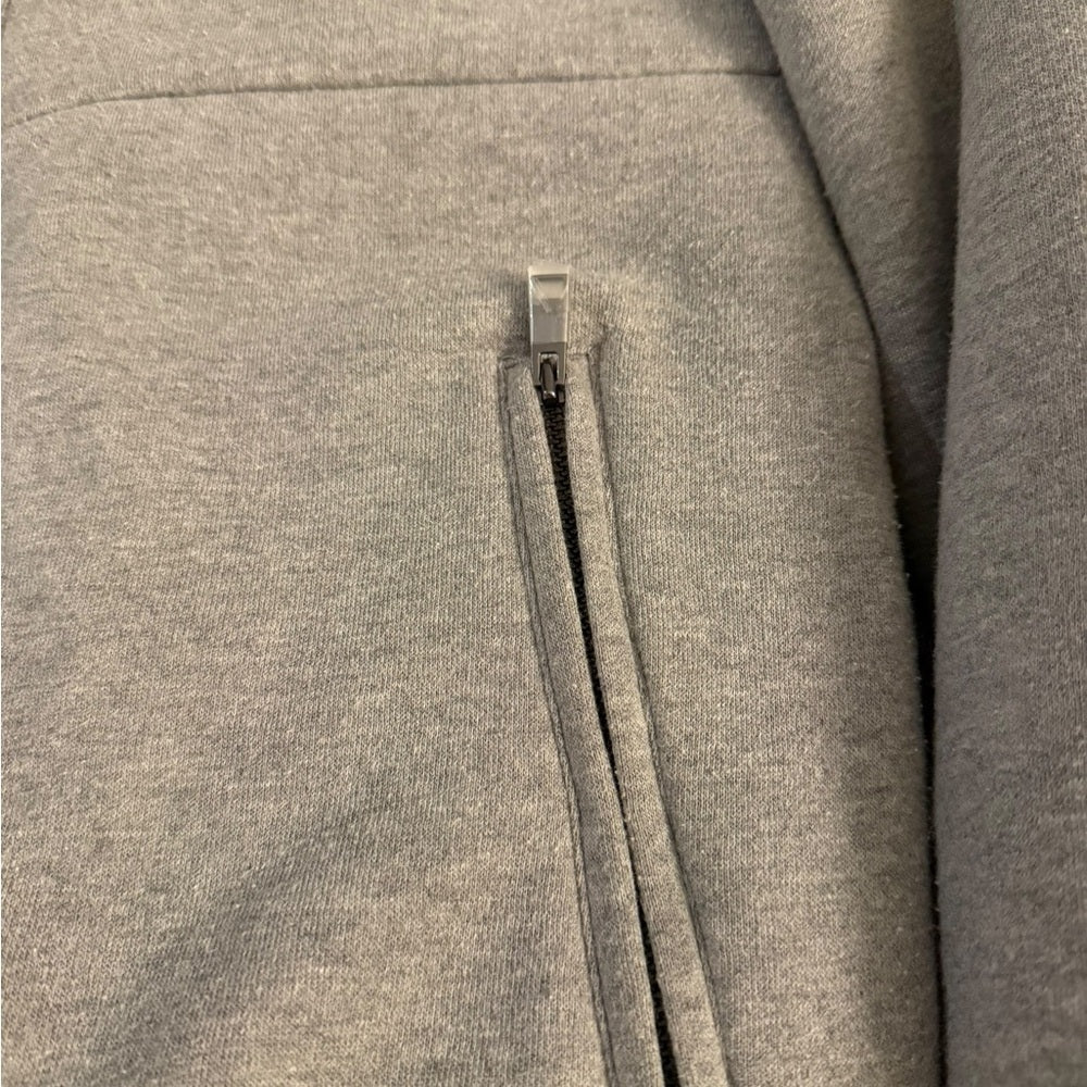 Armani Exchange Heather Gray Zip-Up Hoodie - Casual XS