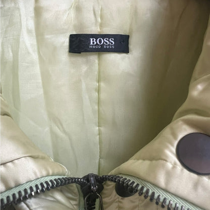 Hugo Boss Women's Light Lime Puffer Jacket - Casual, Winter - Size M