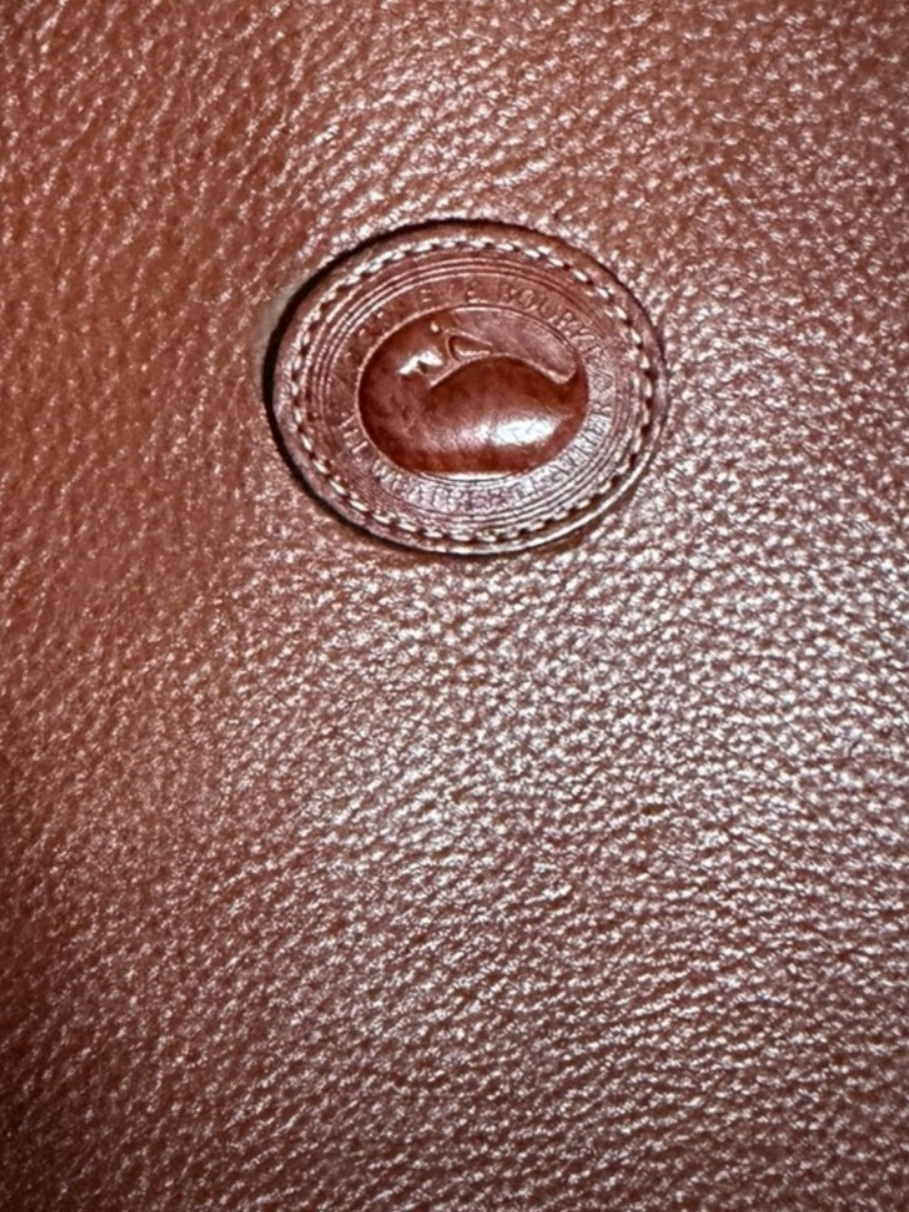 Vintage Deep Brown Leather Shoulder Bag