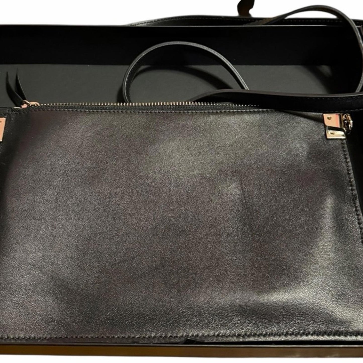 Versace Black Leather Fringe Bag