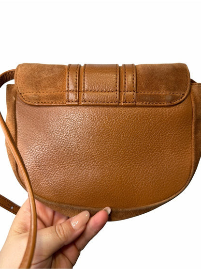 See By Chloe Tan Suede & Leather Crossbody with Braided Ring