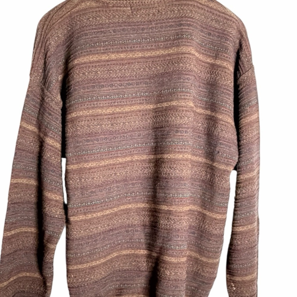 Holt Renfrew - Men's Multicolor Crewneck Sweater - Virgin Wool - Size Medium