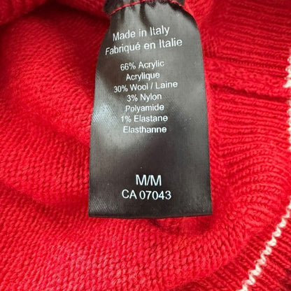 Immagini - Chic Red and White Women's Crew Neck Sweater - Designed - Size M