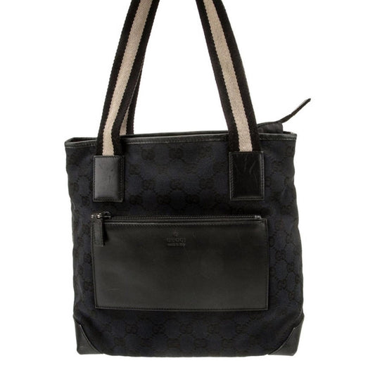 Gucci Black Textured Tote with Contrasting Straps - Authenticity Certificate