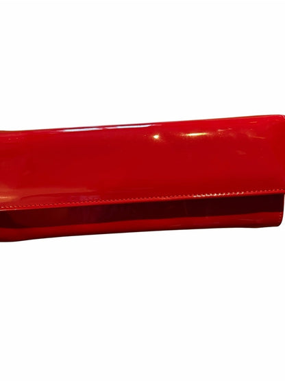 Mabash - Glossy Red Patent Leather Fold-Over Clutch - Date Night