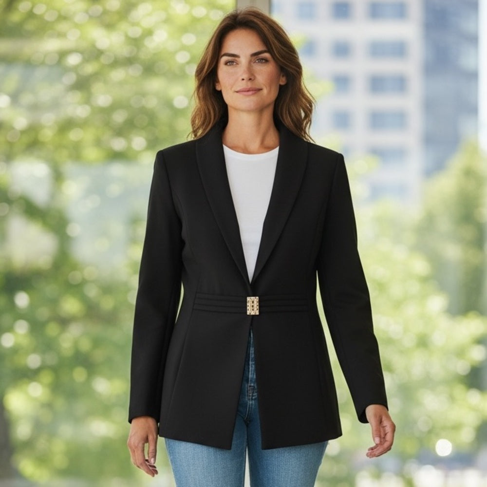 Mulberry Designer Black Women's Blazer - Office Couture - Size 10