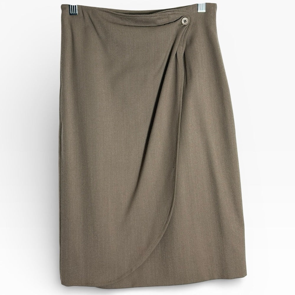 Giorgio Armani Taupe Pencil Skirt - Neutral - Office Wear - Size 8