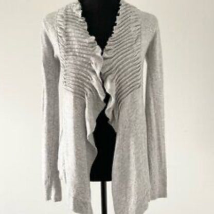 Line  - Designer Chic Light Gray Women's Cardigan - Size M
