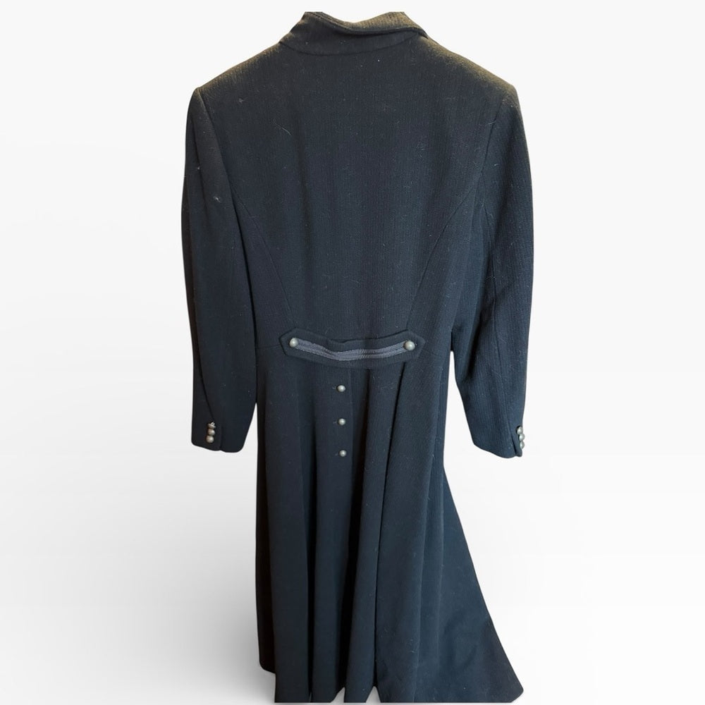 Hillary Radley - Elegant Black Military Coat - Streetwear -Size 10