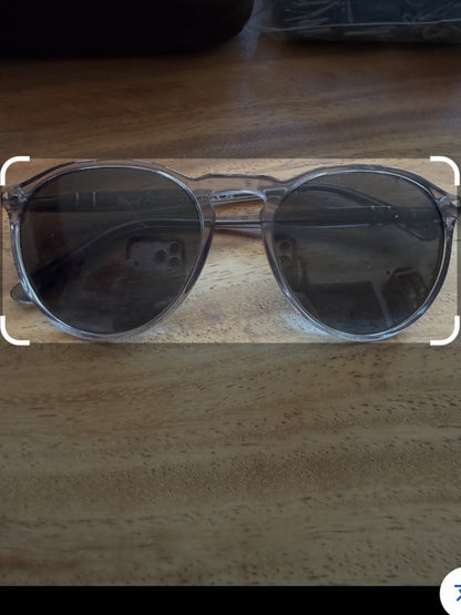 Persol Clear/Transparent Frame Sunglasses with Dark Lenses