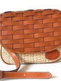 Guy Laroche Woven Brown Crossbody