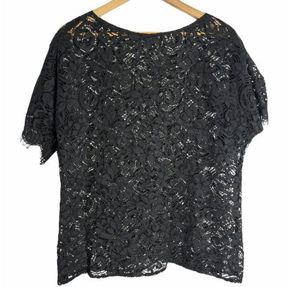 Dolce & Gabbana Black Lace Top - Sophisticated, Elegant - Size 10