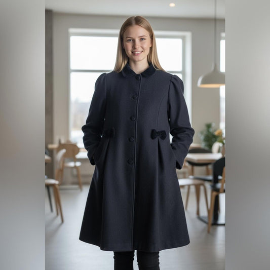 Pierre Cardin Paris - Navy Pea Coat - Size 12