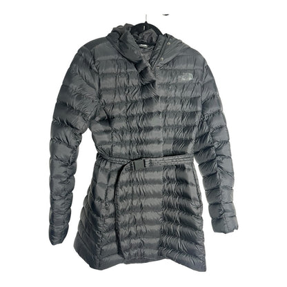 The North Face Women's Gray Belted Puffer Jacket - Winter Warm - Causal Size M