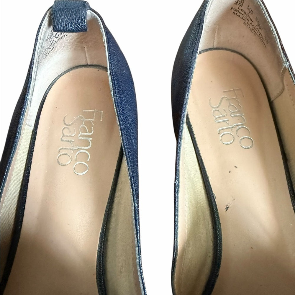 Franco Sarto Loafers Black - Office Work Wear - Size 9