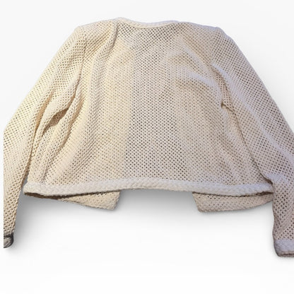 Mango Creme Knit cardigan - Elevated Casual Clothing - Size L