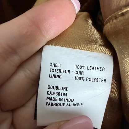 Beardmore Leathers a Tan Leather Women's Jacket - Neutral - Date Night- Size XXL