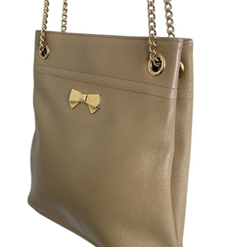 Nina Ricci Tan Shoulder Bag with Gold Chain