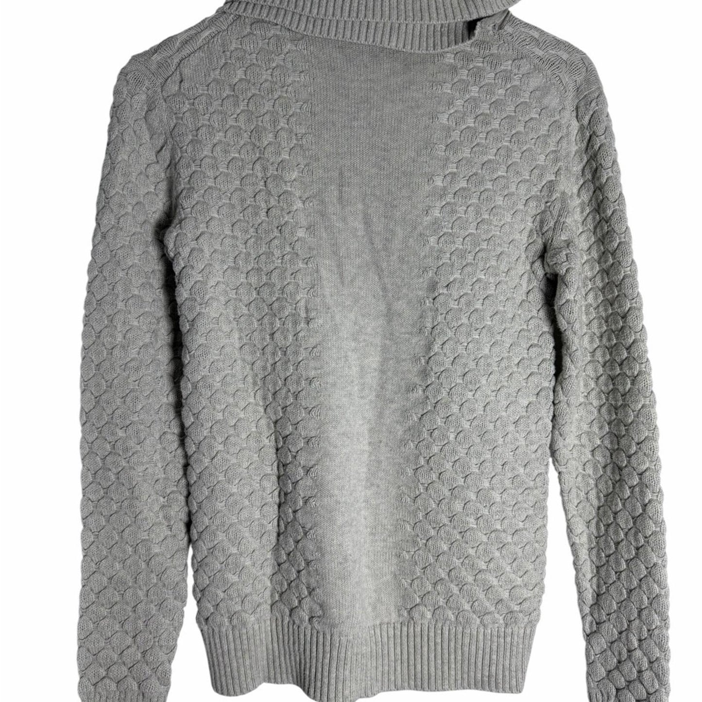 Armani Exchange Women's Gray Textured Cowl Sweater - Small