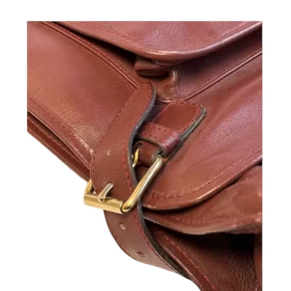 Cartier Rich Brown Leather Travel Bag