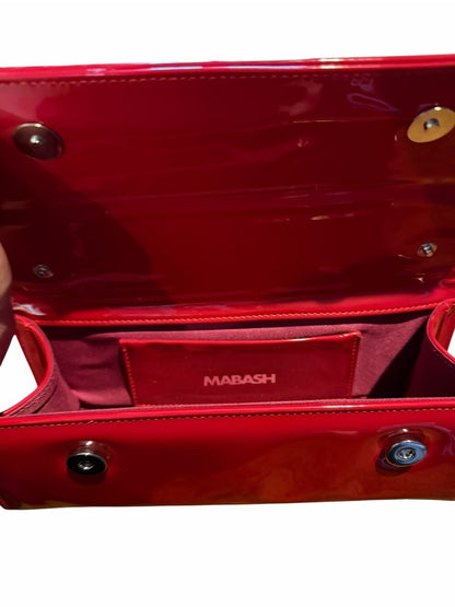 Mabash - Glossy Red Patent Leather Fold-Over Clutch - Date Night