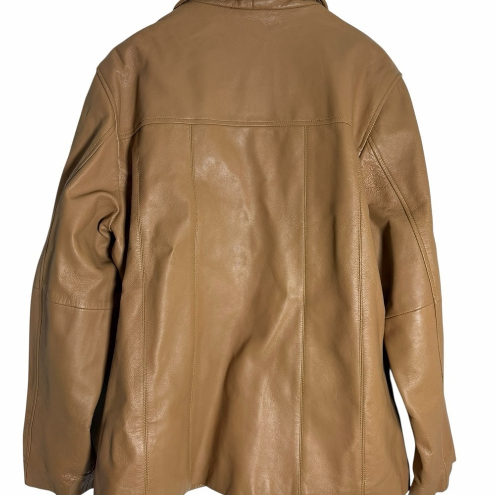 Beardmore Leathers a Tan Leather Women's Jacket - Neutral - Date Night- Size XXL
