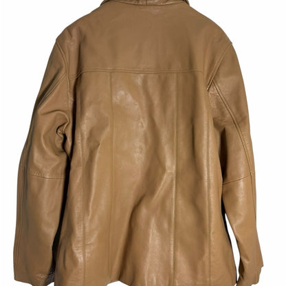 Beardmore Leathers a Tan Leather Women's Jacket - Neutral - Date Night- Size XXL