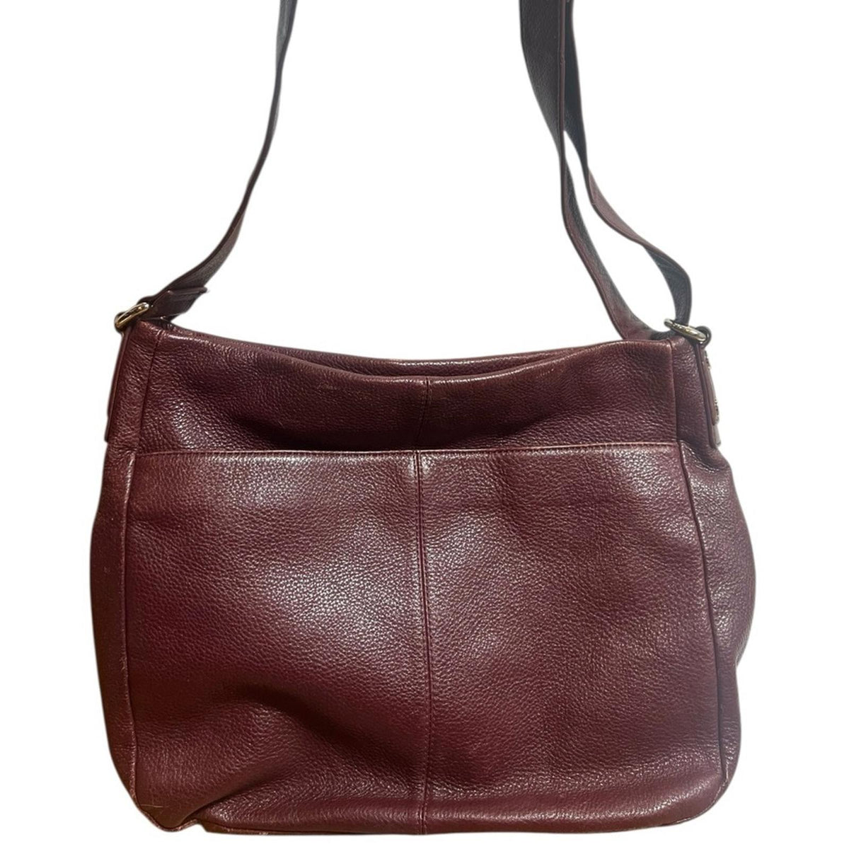 RUDSAK Burgundy Leather Messenger Bag - Atelier Noir