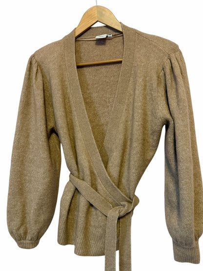 Belted Wrap Cardigan Sweater in Tan - Medium
Cozy chic