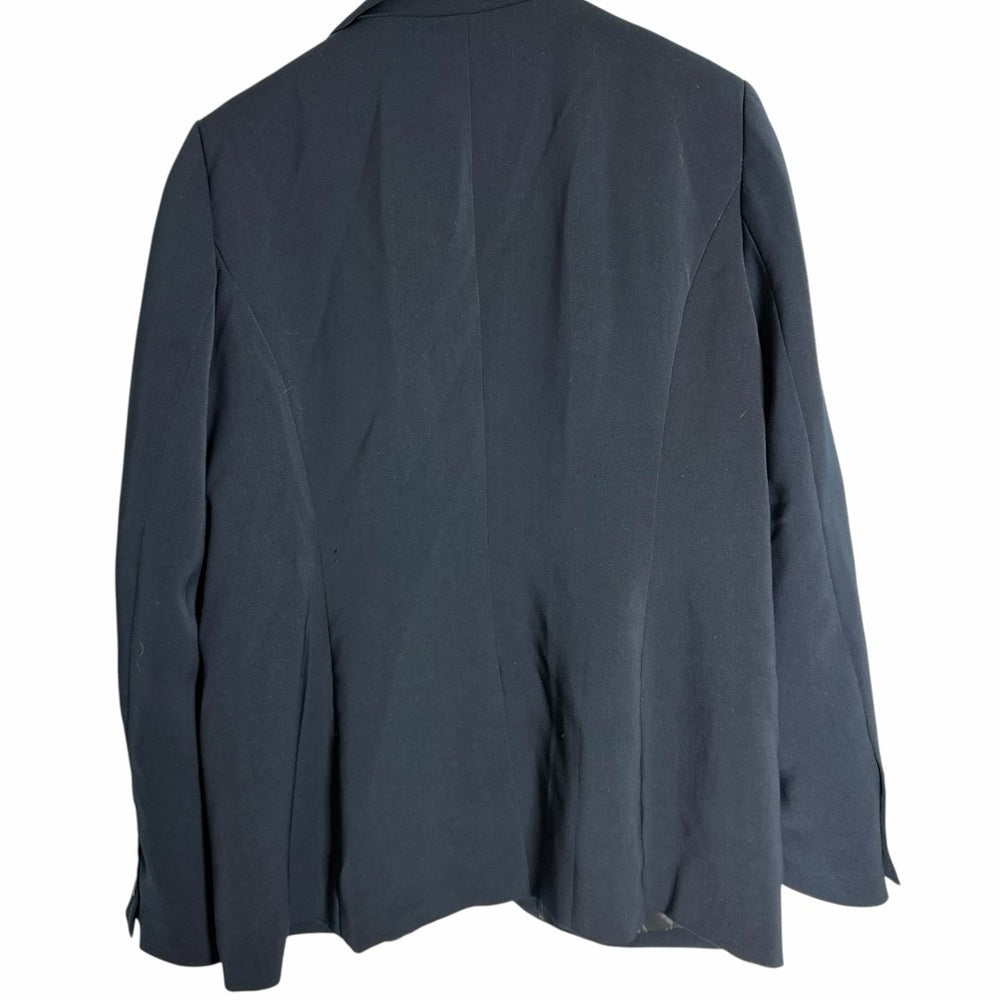 Isaac Mizrahi Black Women's Blazer - Elevated Office Workwear, Chic - Size 10