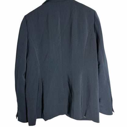 Isaac Mizrahi Black Women's Blazer - Elevated Office Workwear, Chic - Size 10