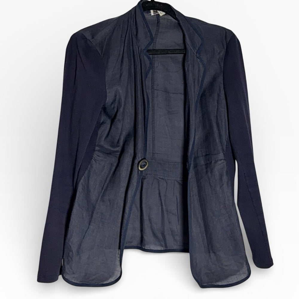 Brunello Cucinelli Dark Blue Blazer, Office Chic /Night Out - Elevated - Size M