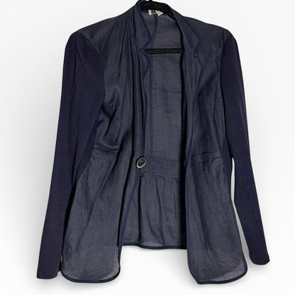 Brunello Cucinelli Dark Blue Blazer, Office Chic /Night Out - Elevated - Size M