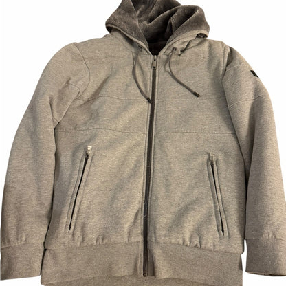 Armani Exchange Heather Gray Zip-Up Hoodie - Casual XS