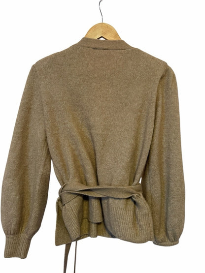 Belted Wrap Cardigan Sweater in Tan - Medium
Cozy chic