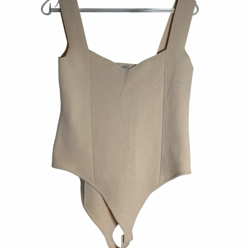 High End Sophie Rue - Elegant Cream Bodysuit - Large