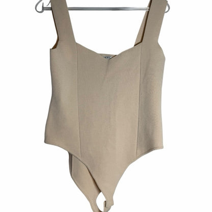 High End Sophie Rue - Elegant Cream Bodysuit - Large