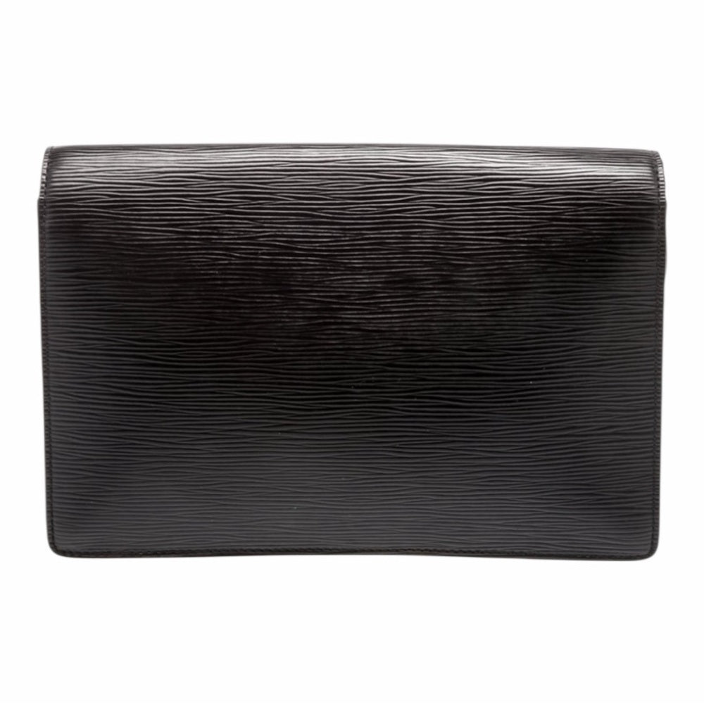 Louis Vuitton Black Clutch with Gold Accents