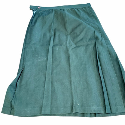 Allure Dark Green Midi Skirt - Vintage - Casual - Office Wear - Size M