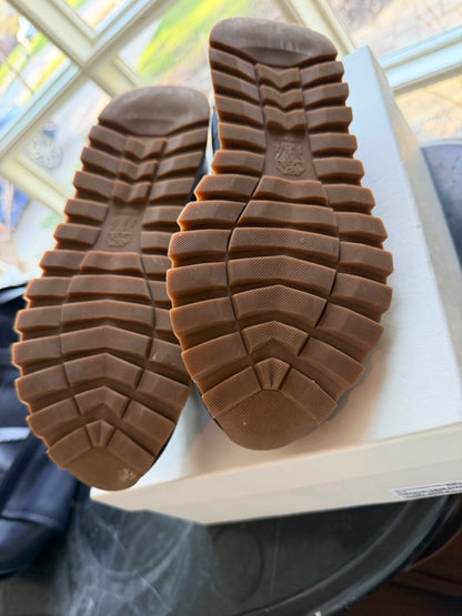 Brunello Cucinelli Black Knit Platform Sneakers with Brown Soles with Box - 9.5