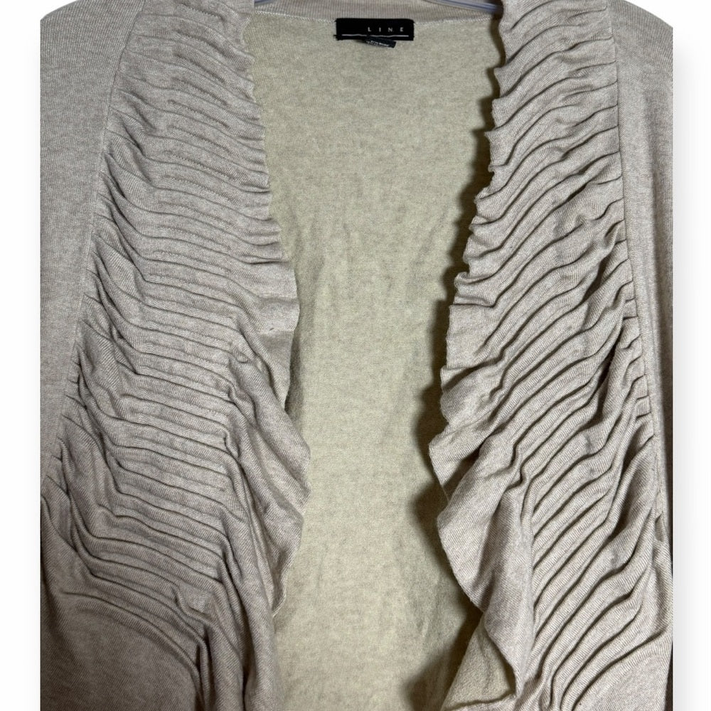 Line  - Designer Chic Light Gray Women's Cardigan - Size M