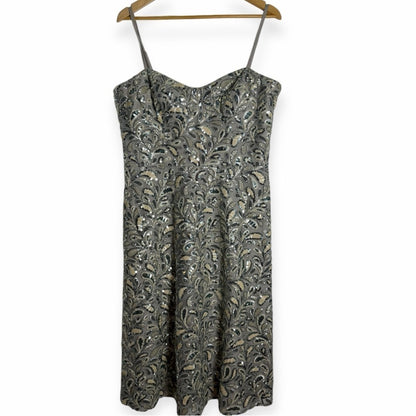 Dress the Population Silver and Black Sequin Dress