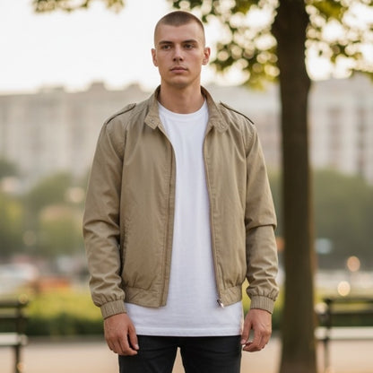Pierre Cardin Men's Beige Lightweight Jacket - Streetwear - Neutral- Size L