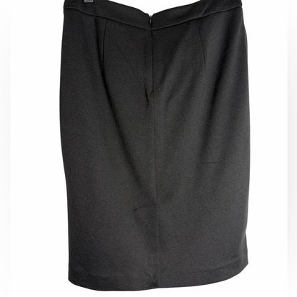 Dana Buchman Black Pencil Skirt with Gold Accents - workwear  Size 4