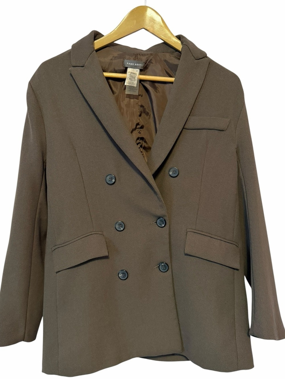 Sans Souci Brown Double-Breasted Blazer