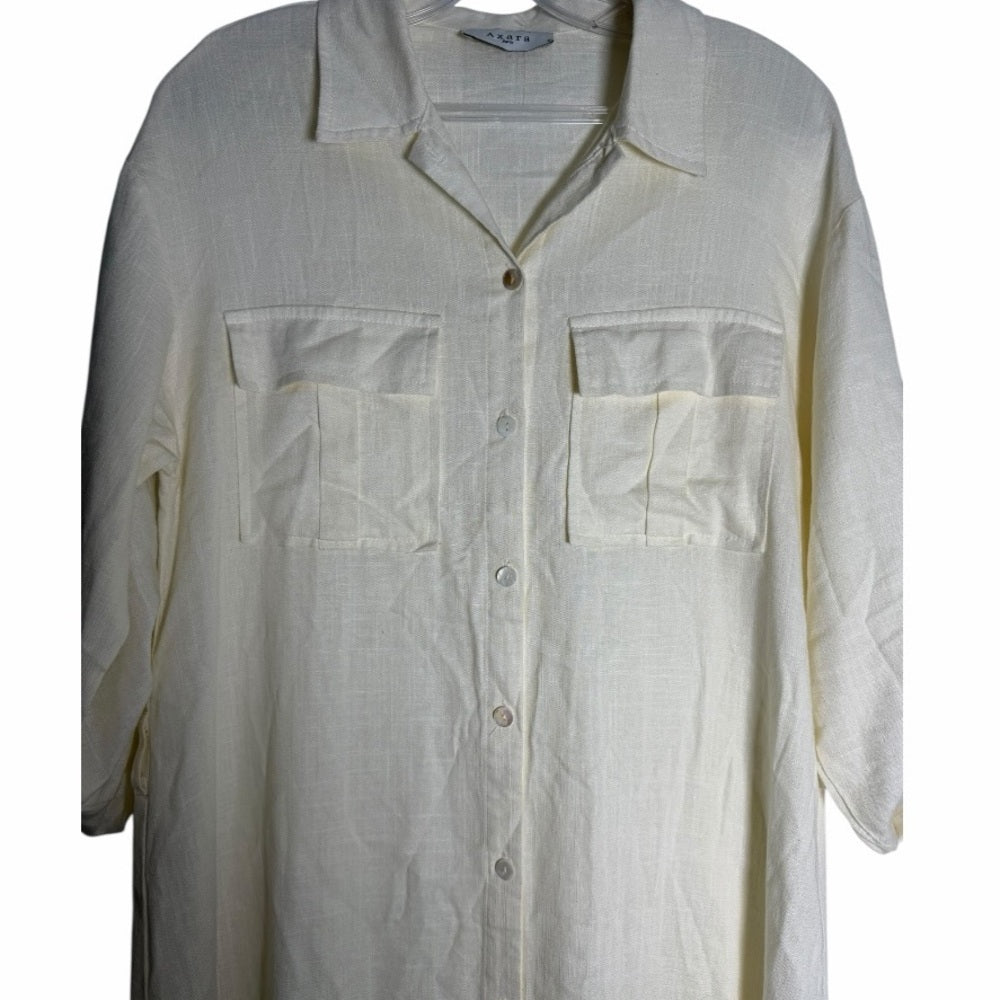 Axara Paris - Cream Button-Down Dress - Size S