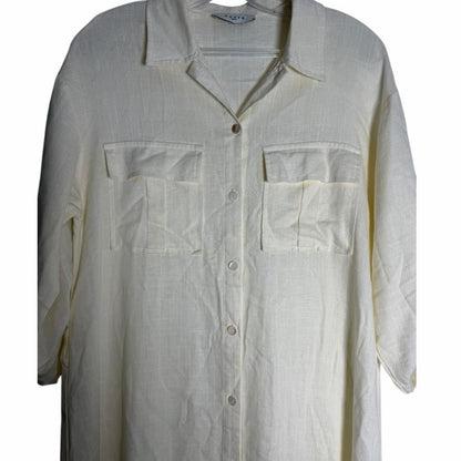 Axara Paris - Cream Button-Down Dress - Size S
