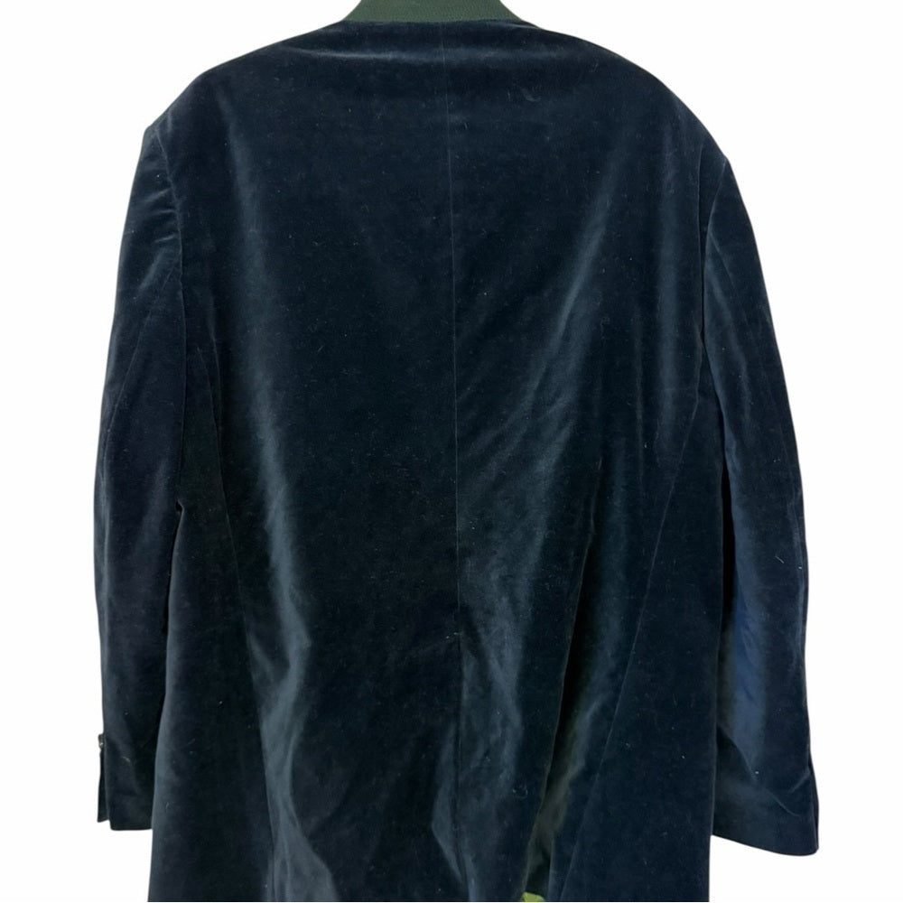 Habsburg - Elegant Navy Velvet Men's Blazer - Night Out Elevated - Size 42 reg
