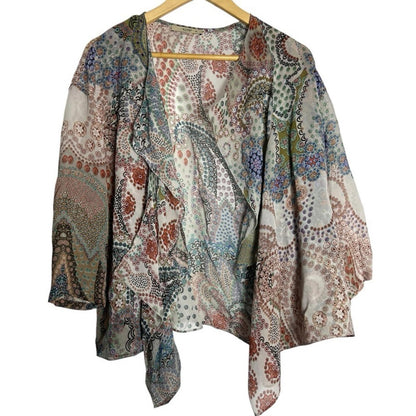 ETRO 100% Silk Paisley Print shrug