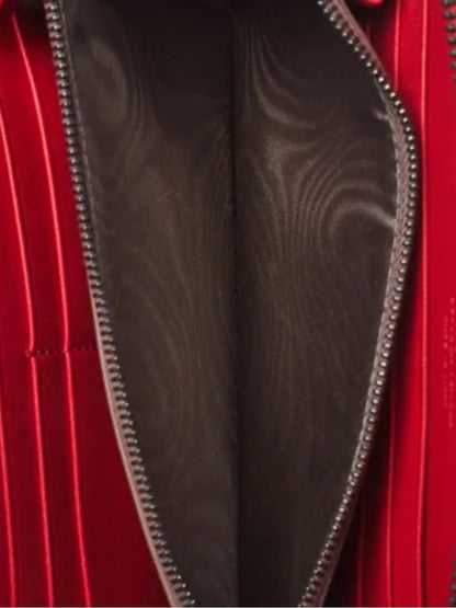Bottega Veneta Red Leather Zip Wallet